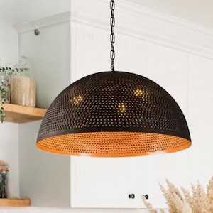 Oxidized pendant Copper Patina Light,Copper Patina Lamp, Hanging Pendant Lighting, Kitchen Island Lighting, Ceiling Light Fixture.