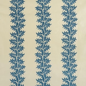Soane Osmunda Frond – Azure – Ivory Linen/Made to Order pillow cover