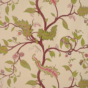 Soane Tendril Vine – Apple And Plum – Stone Linen/Made to Order pillow cover