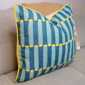 Molly Mahon Schumacher 16x18” piped pillow cover/Ready to ship
