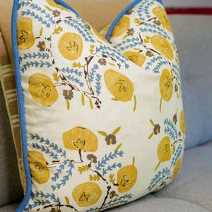 Penny Morrison Pasha 16” piped pillow cover/Ready to ship