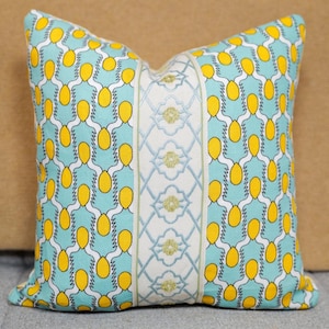 Ottoline pillow cover - designer taper trim/Ready to ship