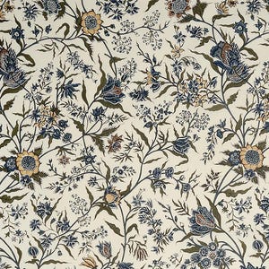 Soane Karun Thakar – Coromandel Tulip – Walnut And Neel – Ivory Linen pillow cover/Made to order