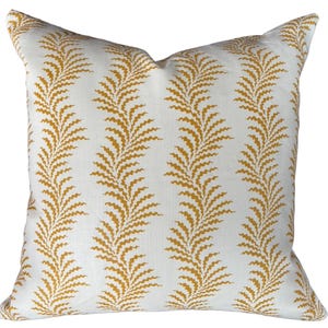 Scrolling Fern Silhouette pillow cover/Made to order