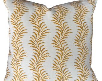 Scrolling Fern Silhouette pillow cover/Made to order