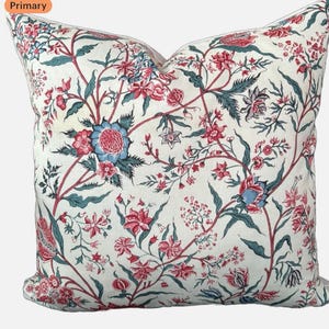 Soane Karun Thakar – Coromandel Tulip – Original – Ivory Linen pillow cover/Made to order