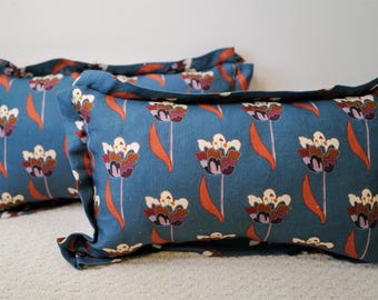 Pair of Ottoline pillows - Butterfly Flange/Ready to ship 13x21”