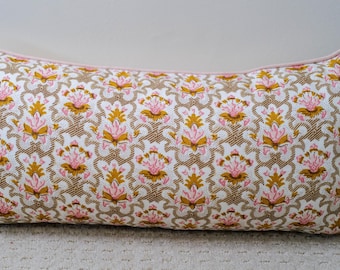 Alice Sergeant Textiles pillow cover/Ready to ship/12x24”/two available/piped