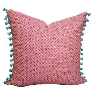 Soane pillow cover with designer tassels-/Ready to ship/19”
