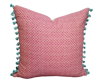Soane pillow cover with designer tassels-/Ready to ship/19”