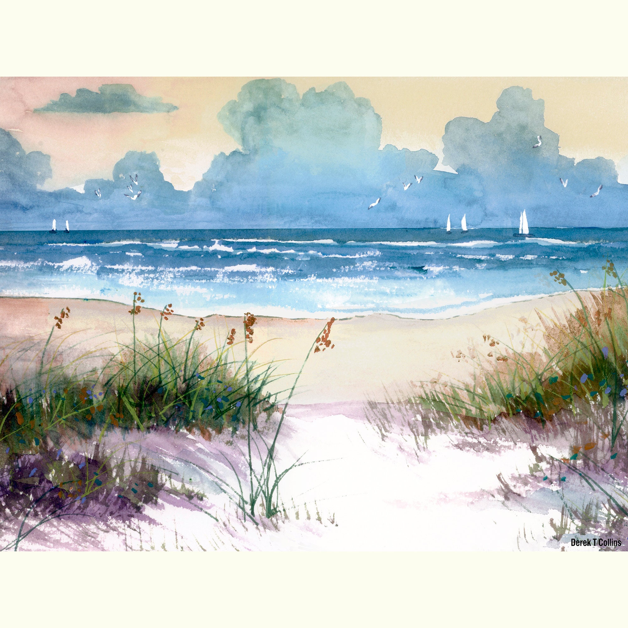 Sea Oats Prints Beach Decor WHISPERING SEA OATS Decor for Living Room Coastal Art