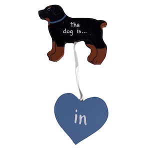 Rottweiler Flip Magnet do dekoracji lodówki w domu, wskaźnik statusu zewnętrznego