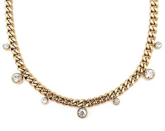 Chloe Crystal Cuban Chain Necklace