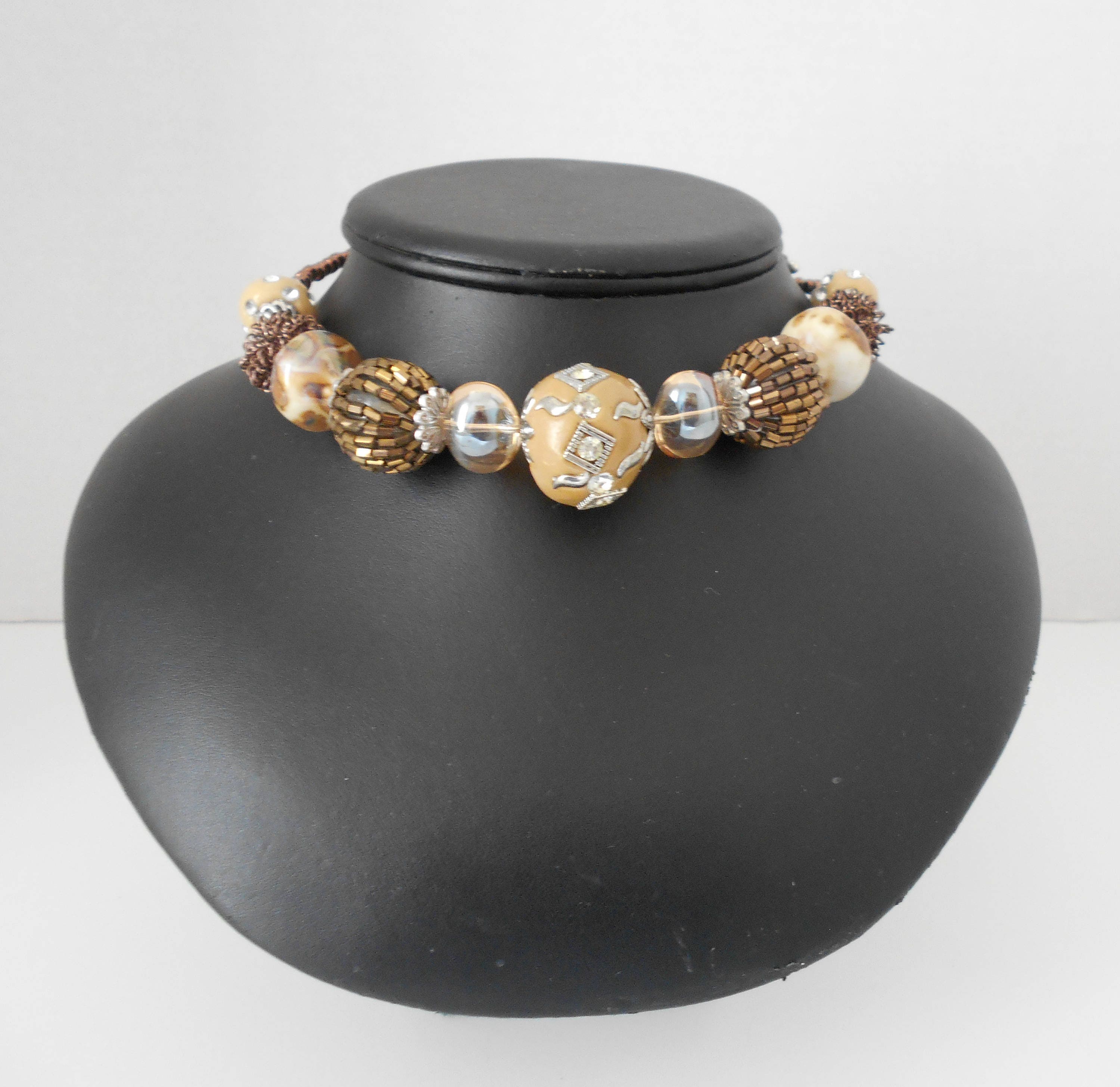 Memory Wire Choker Necklace Etsy