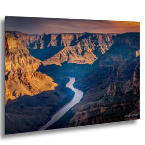 Sunset Glory: Aerial View of the Grand Canyon Captured in Flight – Aerial Photography Print