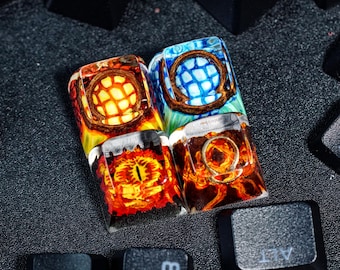 Ring of Power Keycap Set, Evil Eye Artisan Keycap, Handmade Resin Keycap, Custom Keycap for Mechanical Keyboard