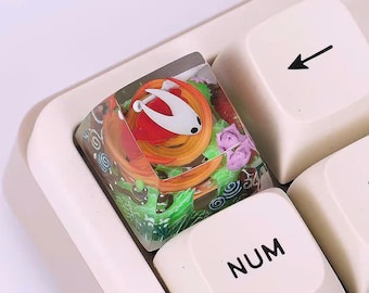 PRÉCOMMANDE Casquette chant soyeux Hornet | Porte-clés artisanal en résine fait main | Clavier gamer| Cadeau de jeu indépendant | Produits dérivés personnalisés Hollow Knight