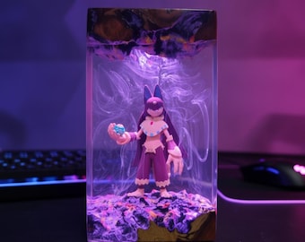 Anubis From Palworld Resin Lamp,  Epoxy Resin Night Light, Halloween Decor, Birthday Gift For Her