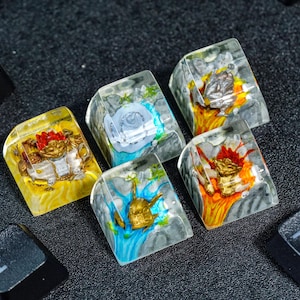 BUY 3 GET 1 Elden Ring Tarnished Helmet Keycap Set, Artisan Resin Keycap for Mechanical Keyboards, Perfect Gift for Gamers