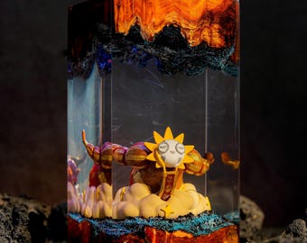 Cute Esquie Plushie Resin Lamp | Clair Obscur Expedition 33 Decor| Handmade LED Night, Unique Gift For Gamer