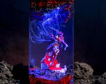 Mikasa Ackerman AOT Resin Lamp, Anime Night Light, Gift For Fan