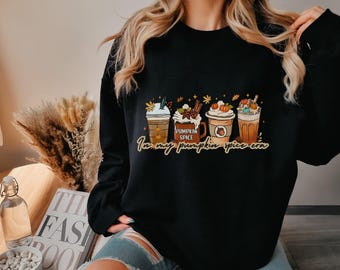 In My Pumpkin Spice Era Sweatshirt, Pumpkin Spice Crewneck, Fall Shirts for women, Coffee Lover Gift, Retro Fall Shirt, Autumn vibes, Fall