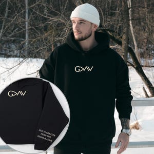 Jesus Hoodie, God Is Greater Than The Highs And Lows, Christian Hoodie, Faith Sweatshirt, Bible Verse, Unisex Christian Hoodie, Faith Gift