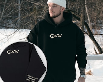 Jesus Hoodie, God Is Greater Than The Highs And Lows, Christian Hoodie, Faith Sweatshirt, Bible Verse, Unisex Christian Hoodie, Faith Gift