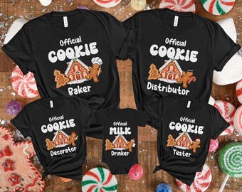Cookie Tester Matching Shirts, Cookie Baker Shirts, Family Matching Shirts, Christmas Matching Shirts, Gingerbread Shirts, Couple's Sweaters