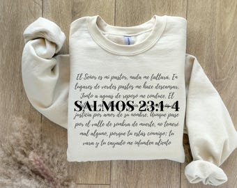 Psalm 23 Sweatshirt, Women's Christian Sweatshirt, Bible Verse Shirts, Faith-Based Crewneck, Christian Sweater, Church Clothing,Jesus Lover