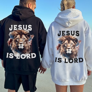 Jesus is Lord Hoodie, Jesus Hoodie, Christian Clothes, Jesus is King, Christian Merch,  Christian Sweatshirt, Gift for Him, Gift for Her