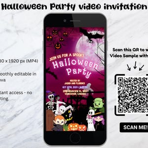 Halloween Video Invitation, Halloween Party Invite, Costume Party Invite, Video Evite, Spooky Invite, Halloween