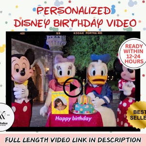 Disneyland Personalized Surprise Birthday Video Message, Custom Message from Mickey, Minnie, Magical Birthday Reveal, Surprise Video Reveal