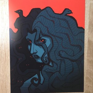 Medusa | Greek Mythology | Ancient Greek | Portrait | Gorgon | Snake | Art Print