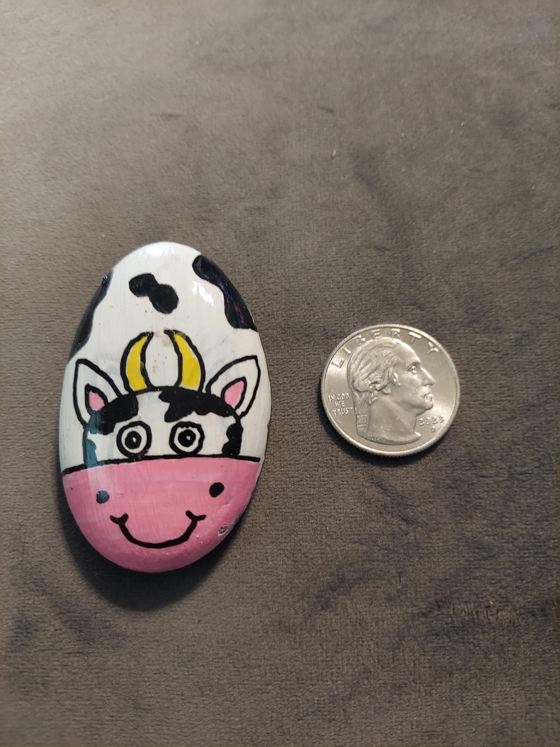 Cow Painted Rock