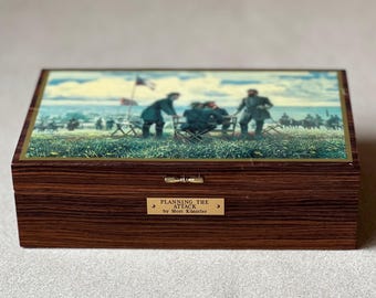 Vintage Civil War Valet Box “Planning the Attack” Danbury Mint Mort Kunstler Made in Italy