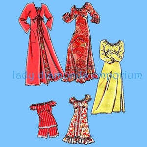 Easy Mini Midi Maxi Pullover Nightgown Pajamas Robe Fitted Flared A-line Womens sixe 6 8 10 12 14 16 Sewing Pattern Simplicity 2739 Uncut