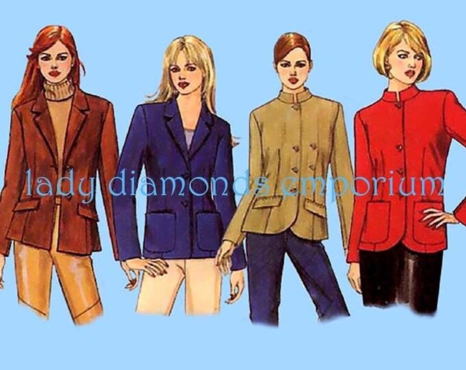 Womens Princess Seam Lined Jackets Blazers Coats Front Button Long ...