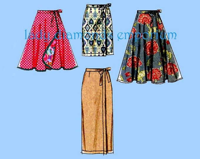 Womens Easy Wrap Skirts Flared or Slim in 2 Lengths Reversible - Etsy