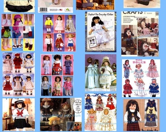 18" Doll Clothes & Soft Doll Patterns McCalls 4267 4344 5775 Simplicity 8211 1220 JO436 Vogue 7923 8647 Butterick 277 IJ456 Victorian Sailor