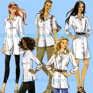 princess seam dress shirt McCalls 7811: DIY Shoulder Princess Seam Shirts in Denim and Brushed Cotton