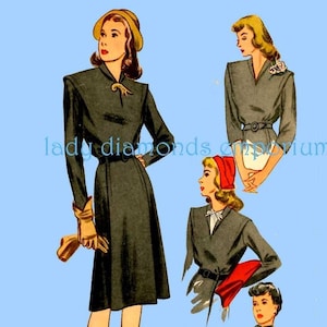 Puede incluir: Cuatro ilustraciones vintage de mujeres con diferentes estilos de vestidos. Las mujeres llevan todas sombreros y tienen el pelo peinado de forma similar. Las ilustraciones son en blanco y negro y tienen un estilo retro.