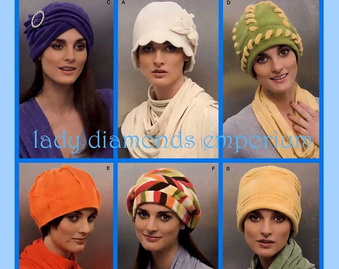 Womens Vintage Hat Styles Fleece Hats Caps in Six Styles & Etsy