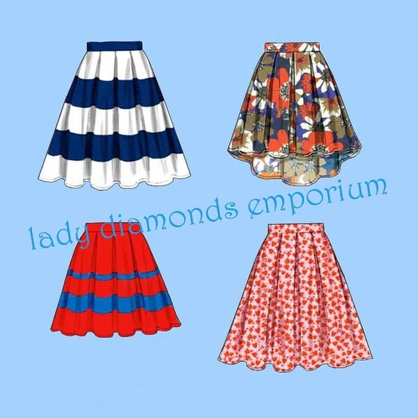 Womens Pleated Skirts & Ruffled Crinoline Petticoat High-Low Shaped Back Option size 14 16 18 20 22 Sewing Pattern McCalls M6706 6706 Uncut