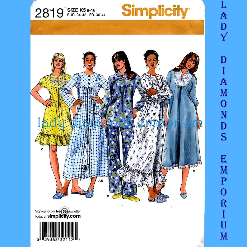 Womens Pajama Top & Pants, Mini Midi Maxi Nightgowns, Robe Size 16 18