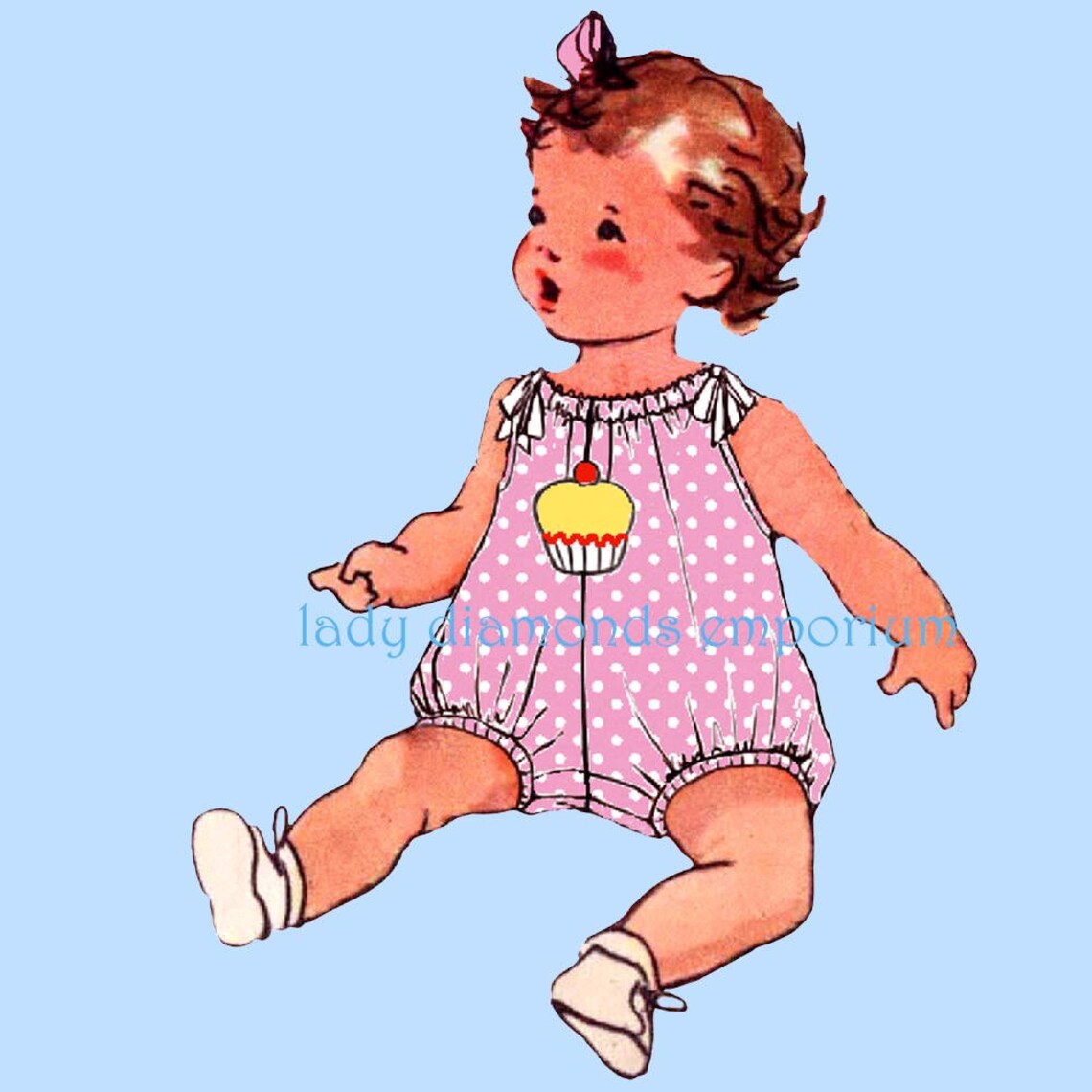 Vintage Baby Sewing Pattern Romper Dress Top Pants Panties Hat Etsy