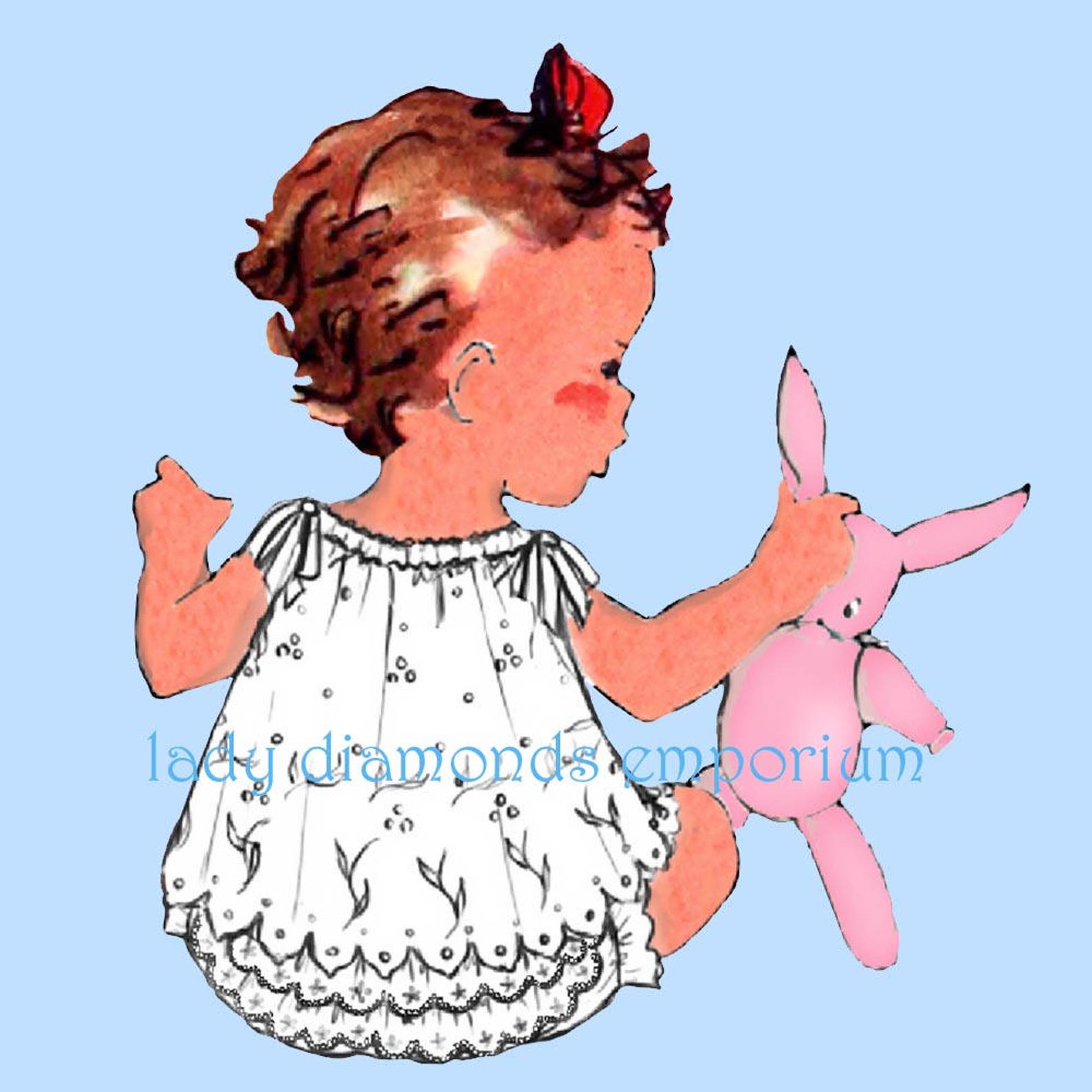 Vintage Baby Sewing Pattern Romper Dress Top Pants Panties Hat Etsy