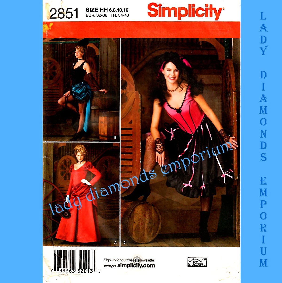 1800's Costume Pattern Dance Hall Girl Dress Saloon Dress 1800's Costume Pattern Dance Hall Girl Dress Saloon Dress