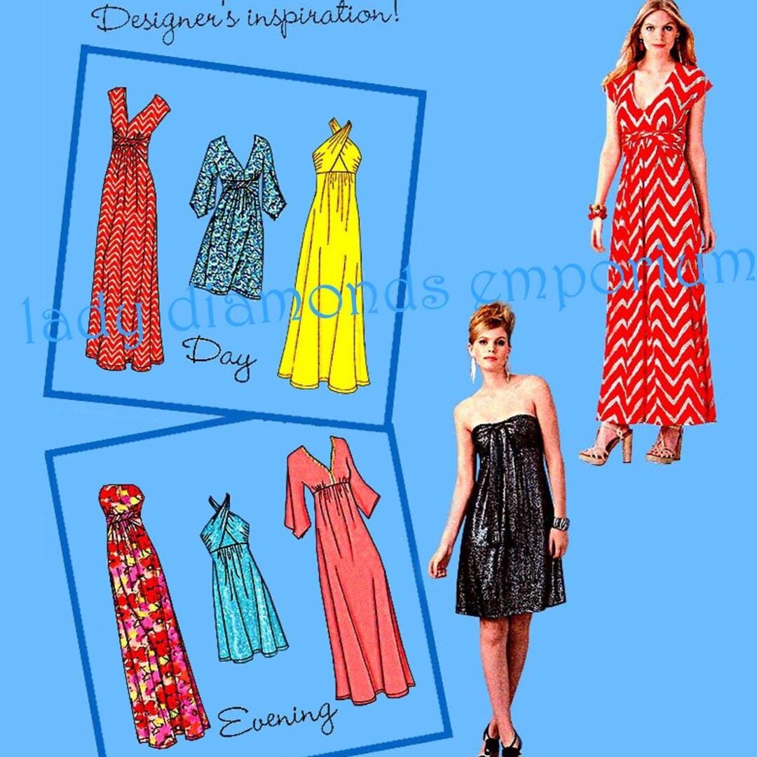 Simplicity R11804 Simplicity 1804 Fitted Flared Raised Waist Pullover Dress Mini Midi ...