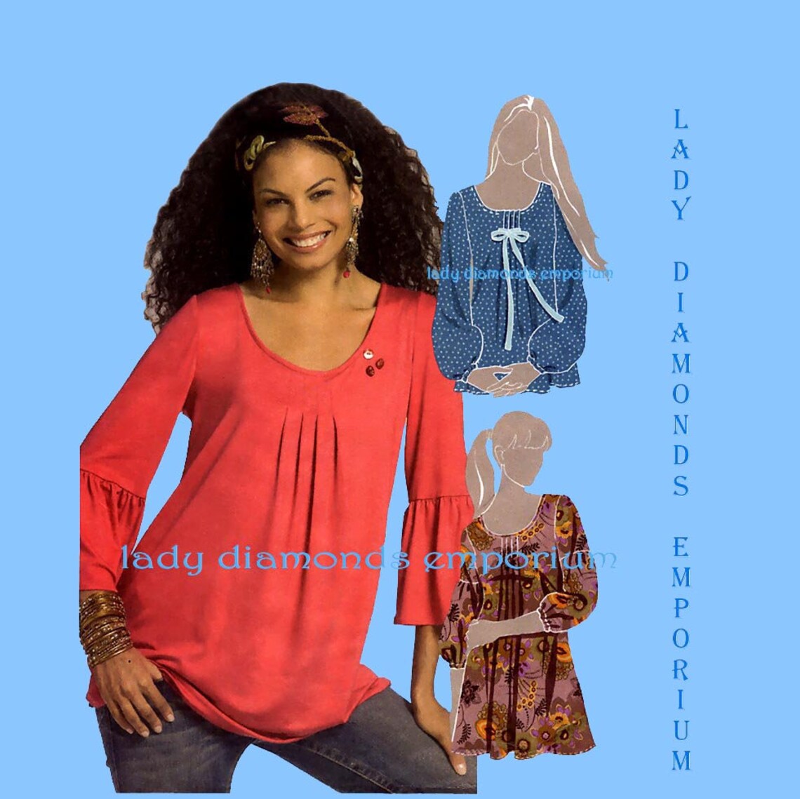 Mccalls M5469 Womens Full Figure Babydoll Tunics Shirt Blouse Etsy